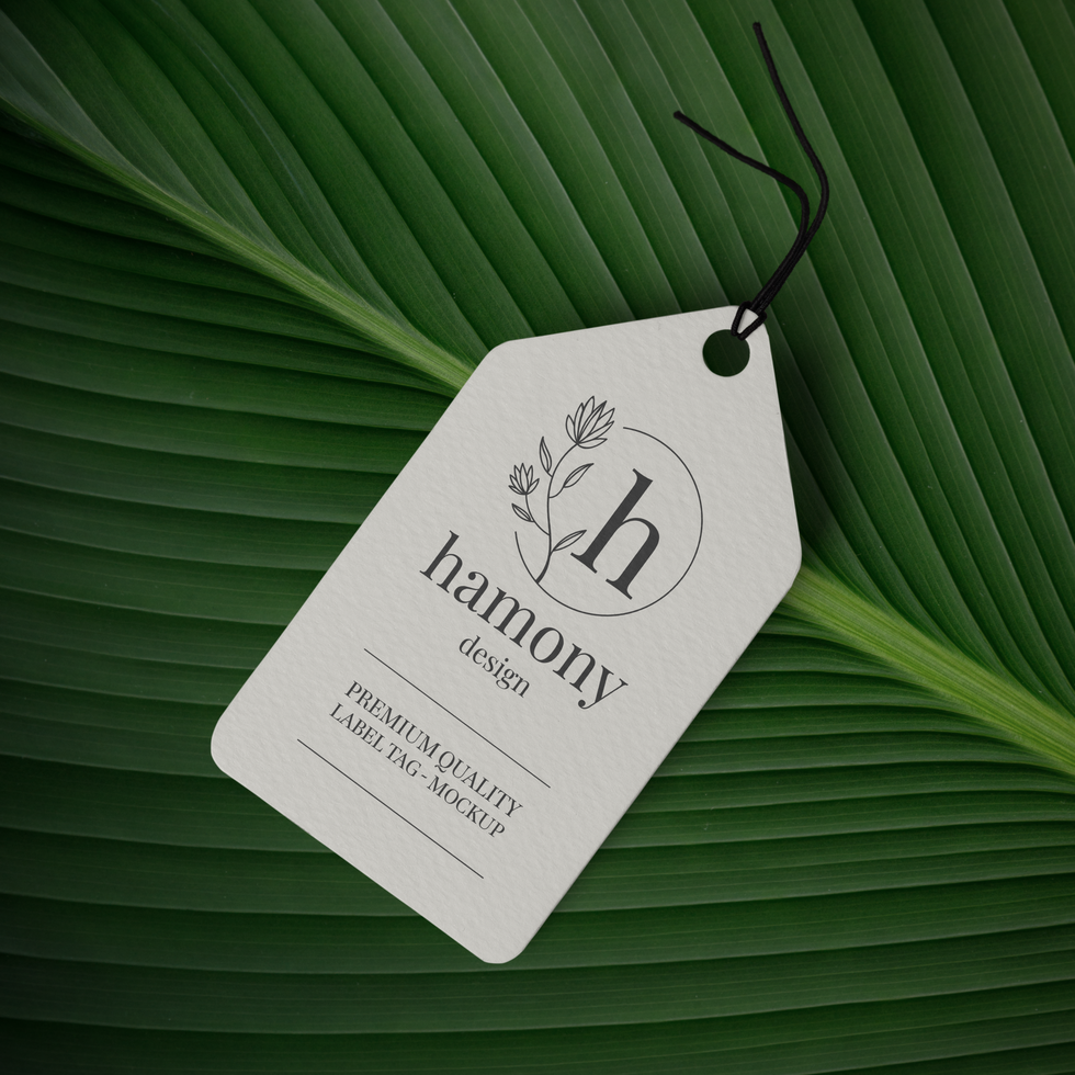 Label Tag mockup template psd