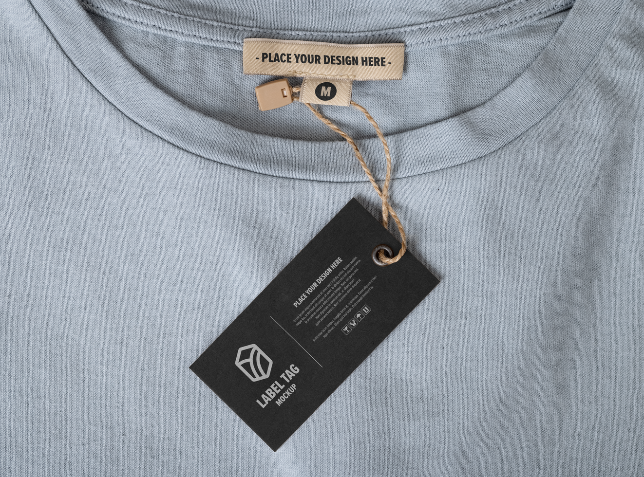 Label Tag mockup template psd
