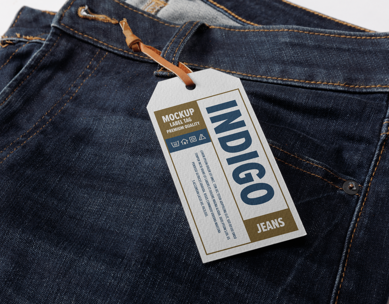 Label Tag mockup template psd