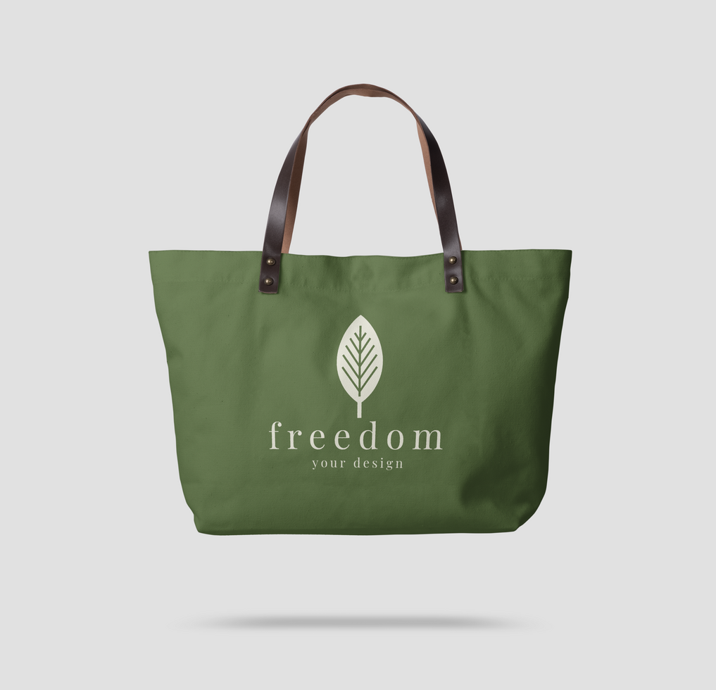 Canvas tote bag mockup template psd