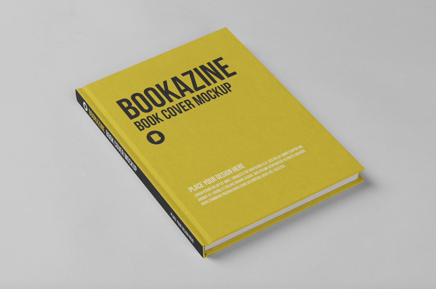 Hard book cover mockup template psd