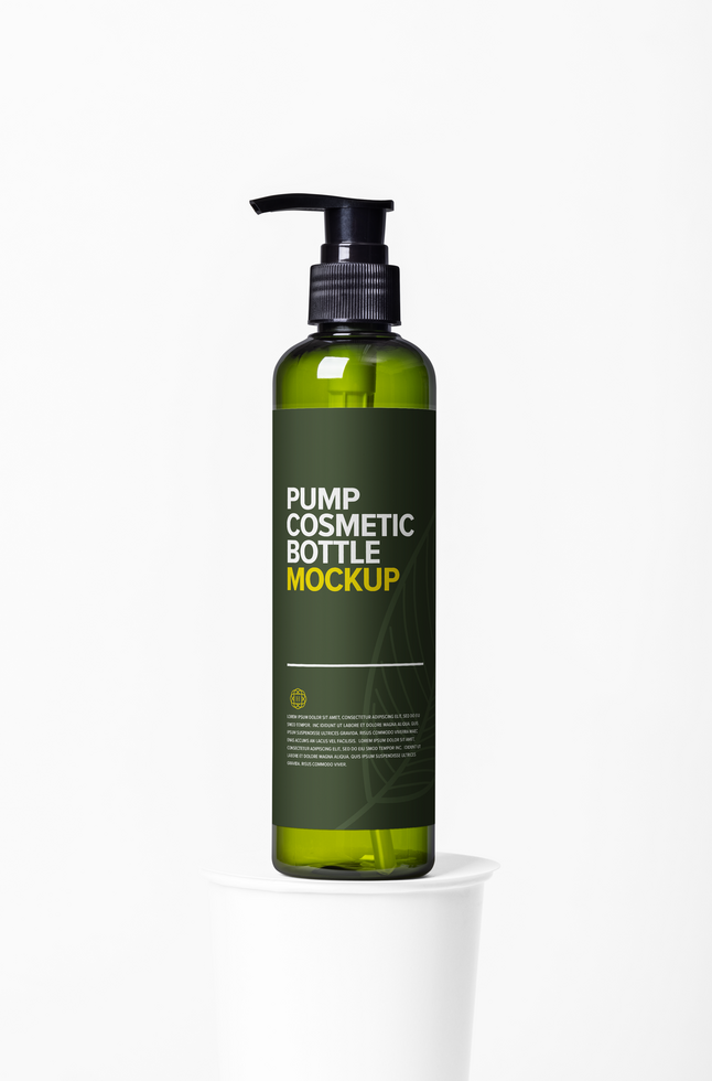 Pump bottle mockup psd