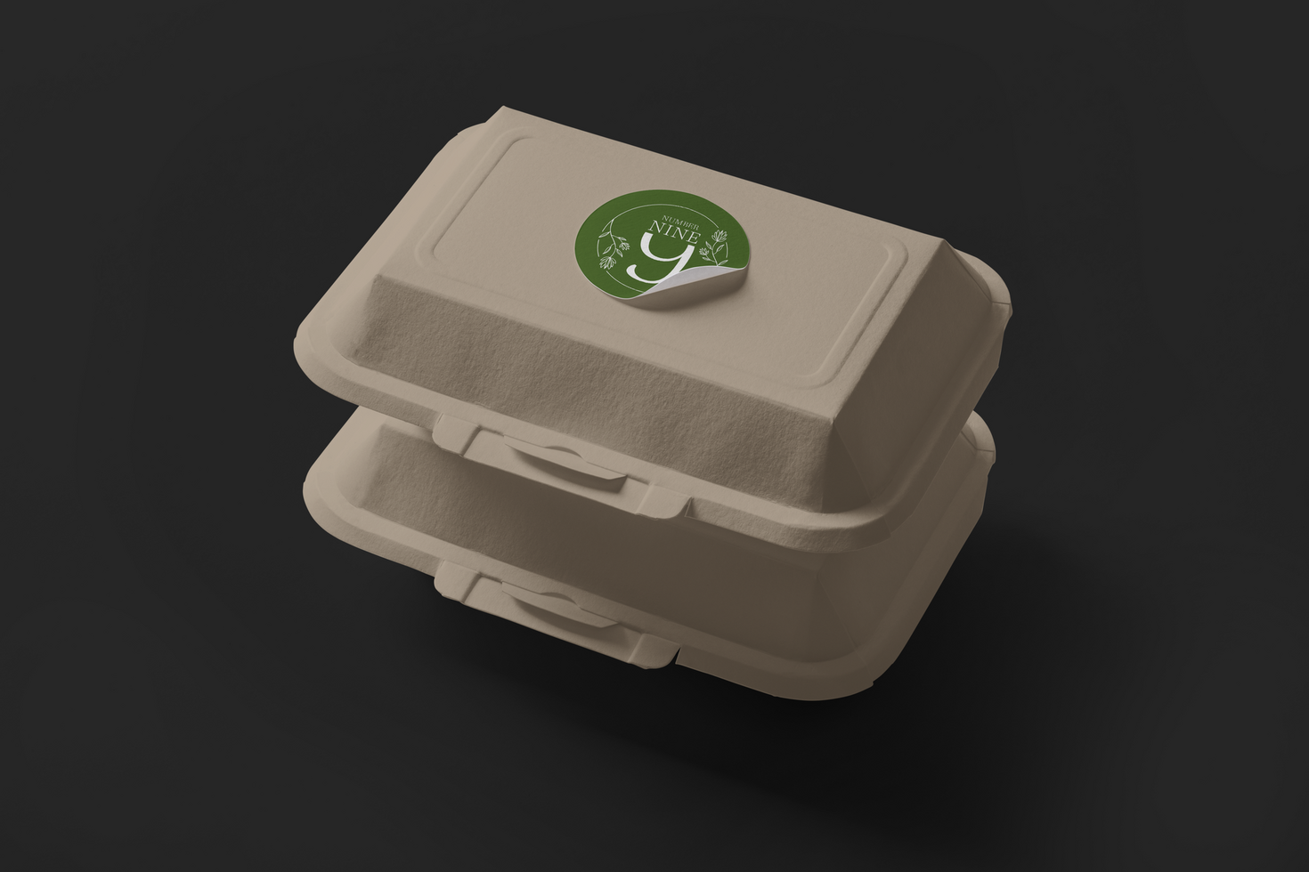 Takeaway food container box mockup psd