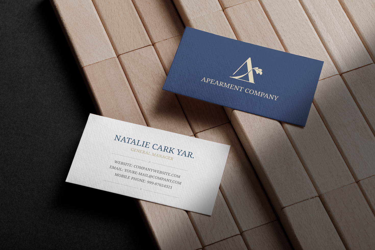 Group of minimal business card mockup psd