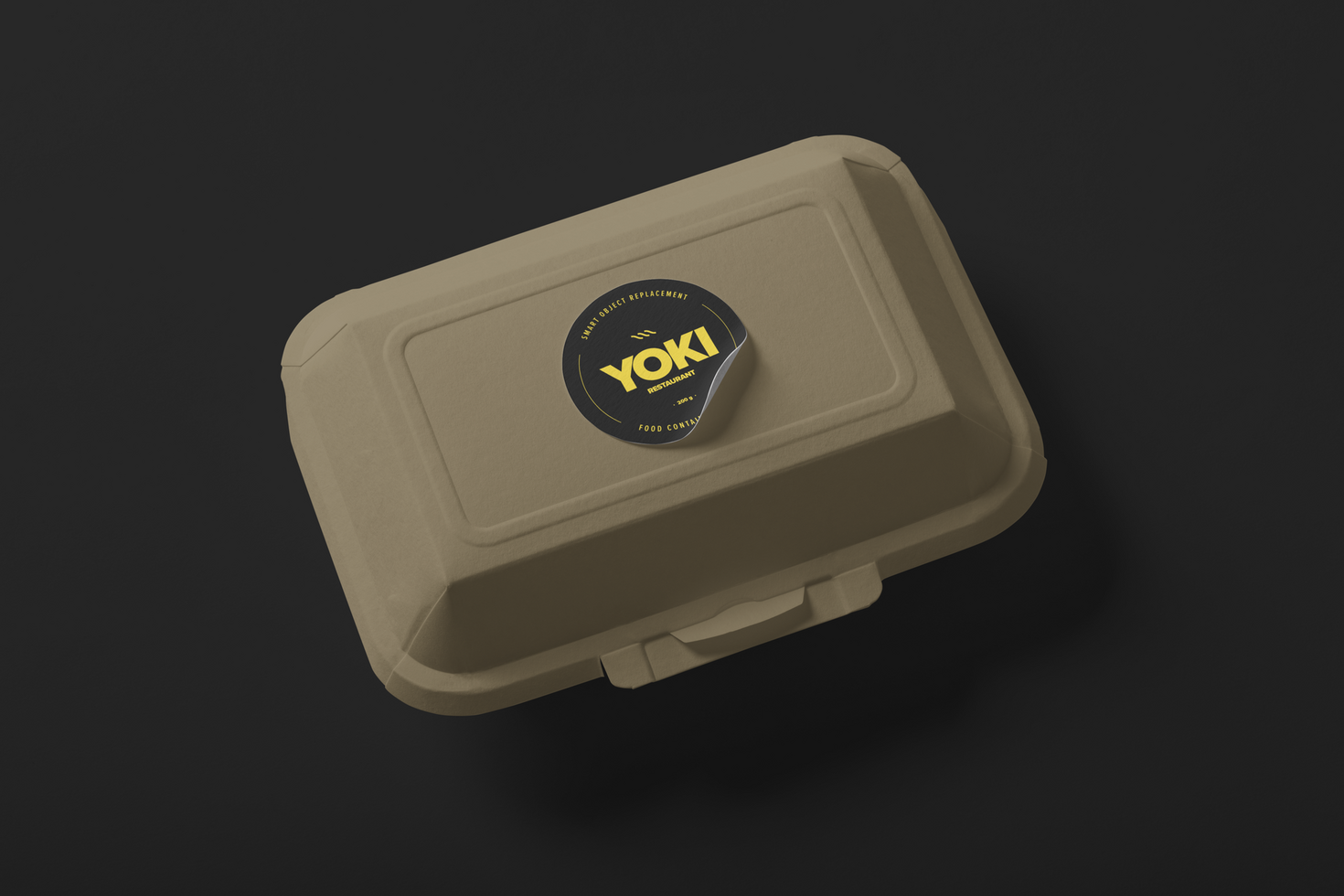 Takeaway food container box mockup psd
