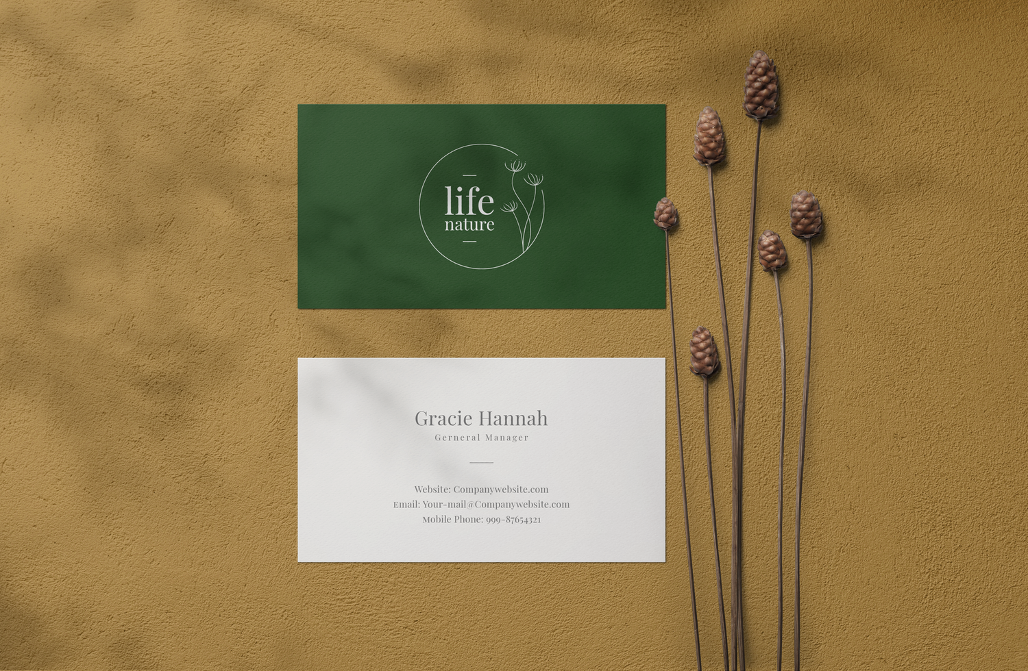 Group of minimal business card mockup psd