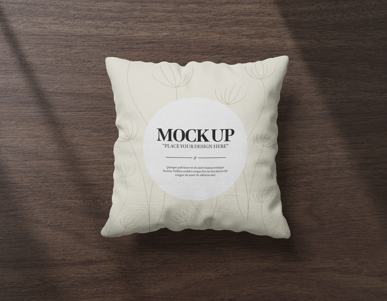 Premium Quality Square Pillow Cushion Mockup psd