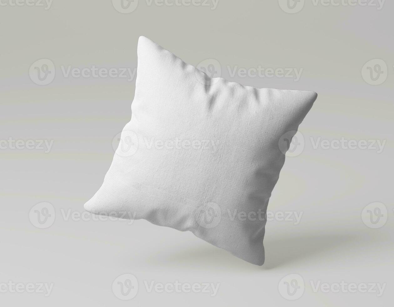 Premium Quality Square Pillow Cushion Mockup isolated on white Background photo