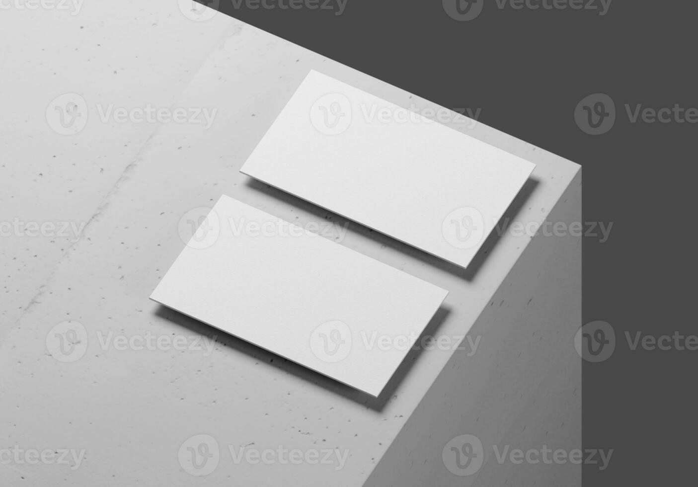 Group of minimal business card mockup on desk photo