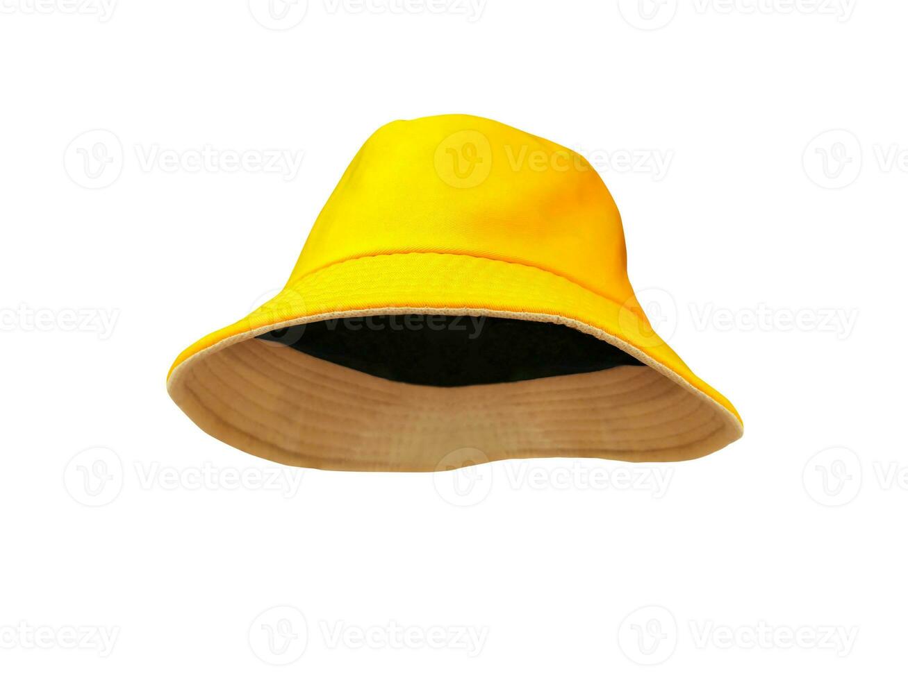 yellow bucket hat isolated on white background 26269285 Stock Photo at