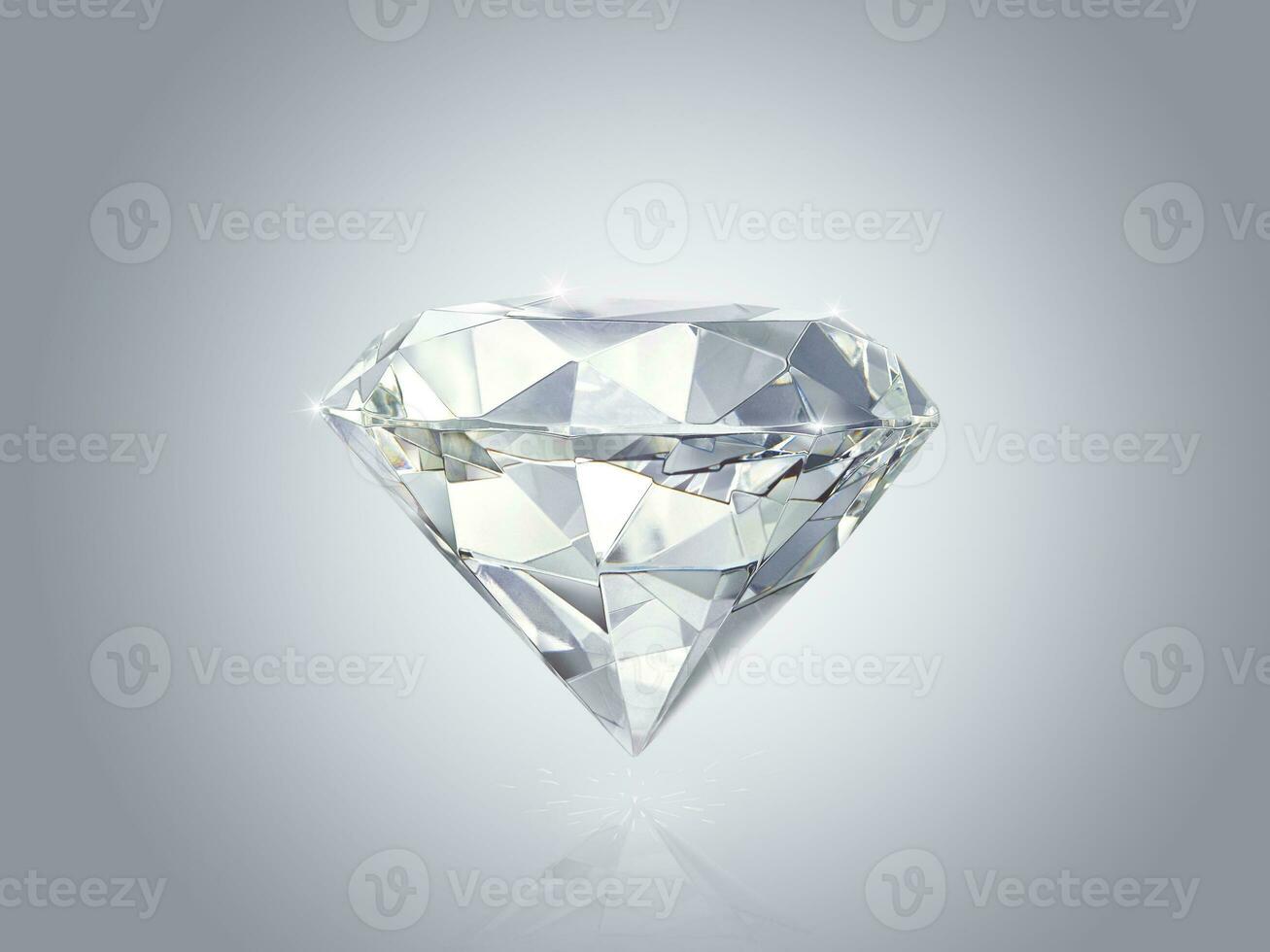 Shiny diamonds on gray background photo