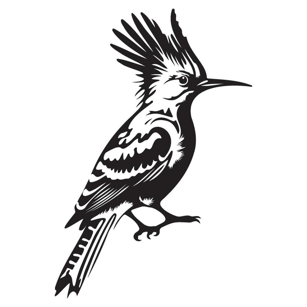 Eurasian hoopoe icon, Simple illustration of Eurasian hoopoe icon, bird glyph icon. vector