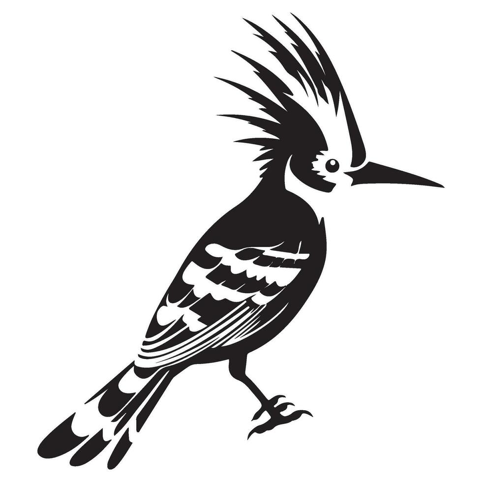 Eurasian hoopoe icon, Simple illustration of Eurasian hoopoe icon, bird glyph icon. vector