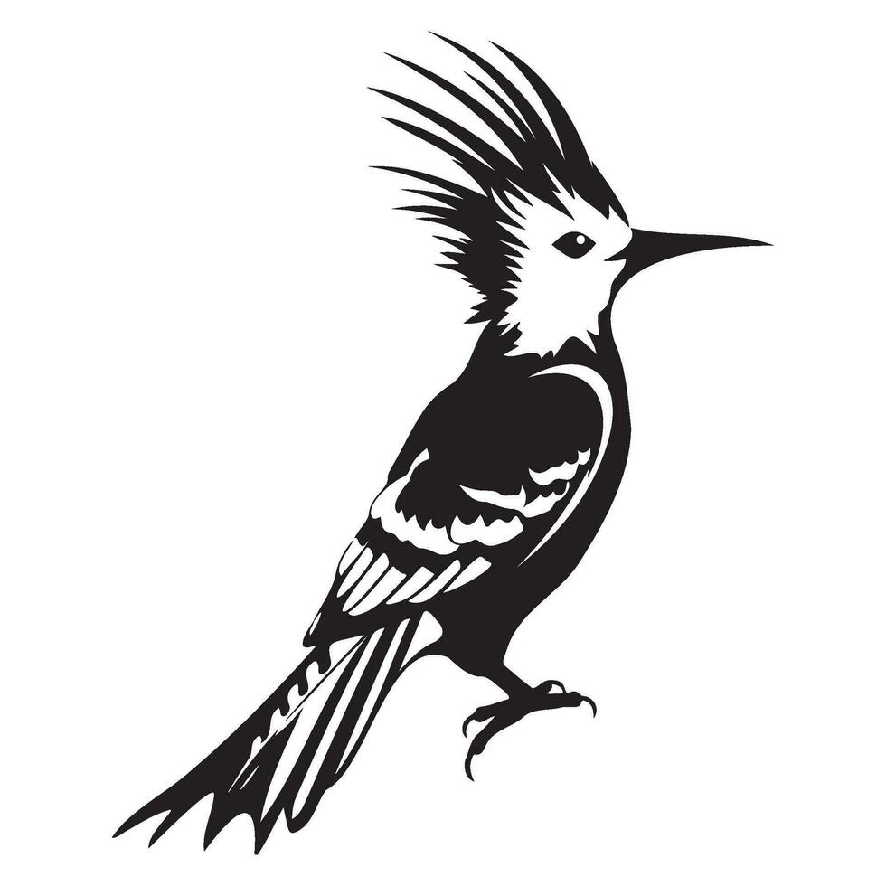 Eurasian hoopoe icon, Simple illustration of Eurasian hoopoe icon, bird glyph icon. vector