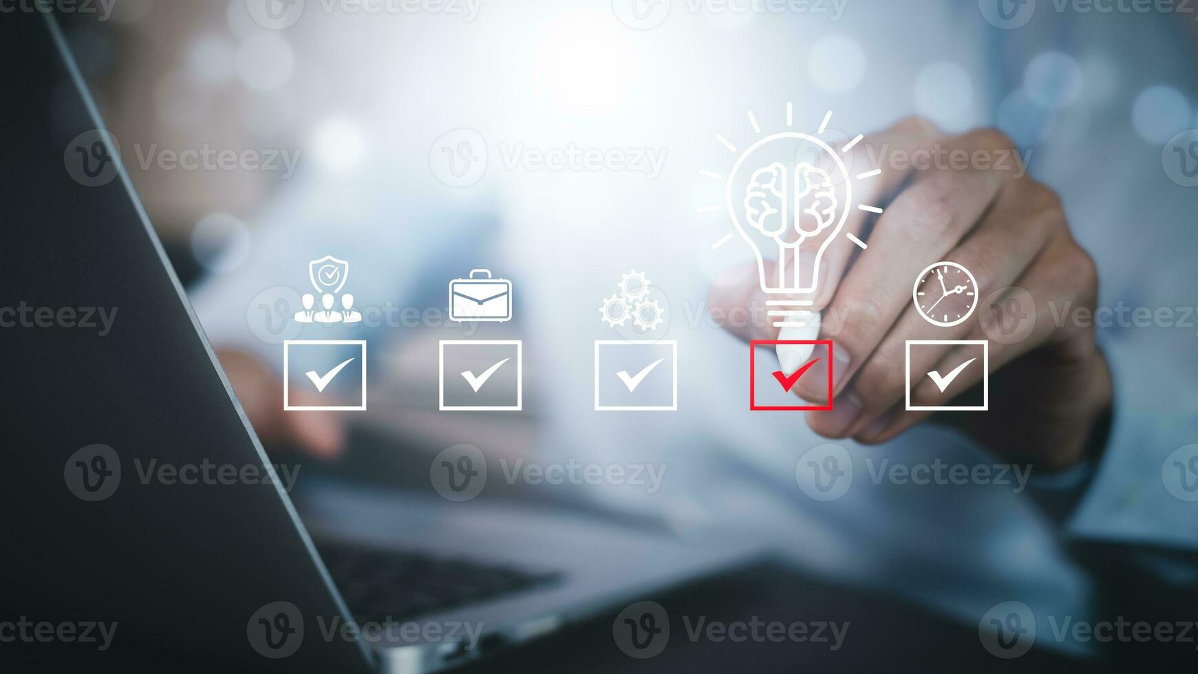 checklist and clipboard task documentation management, business people working laptop checklist questionnaire assessment form, online survey online exam Choosing the right answer in the exam photo