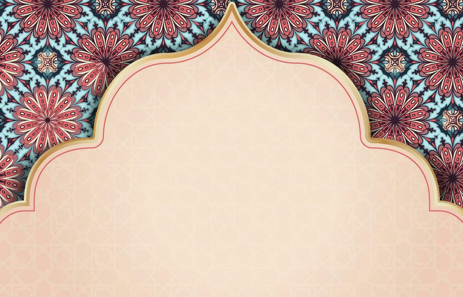 Colorful Islamic Vintage Floral Background vector