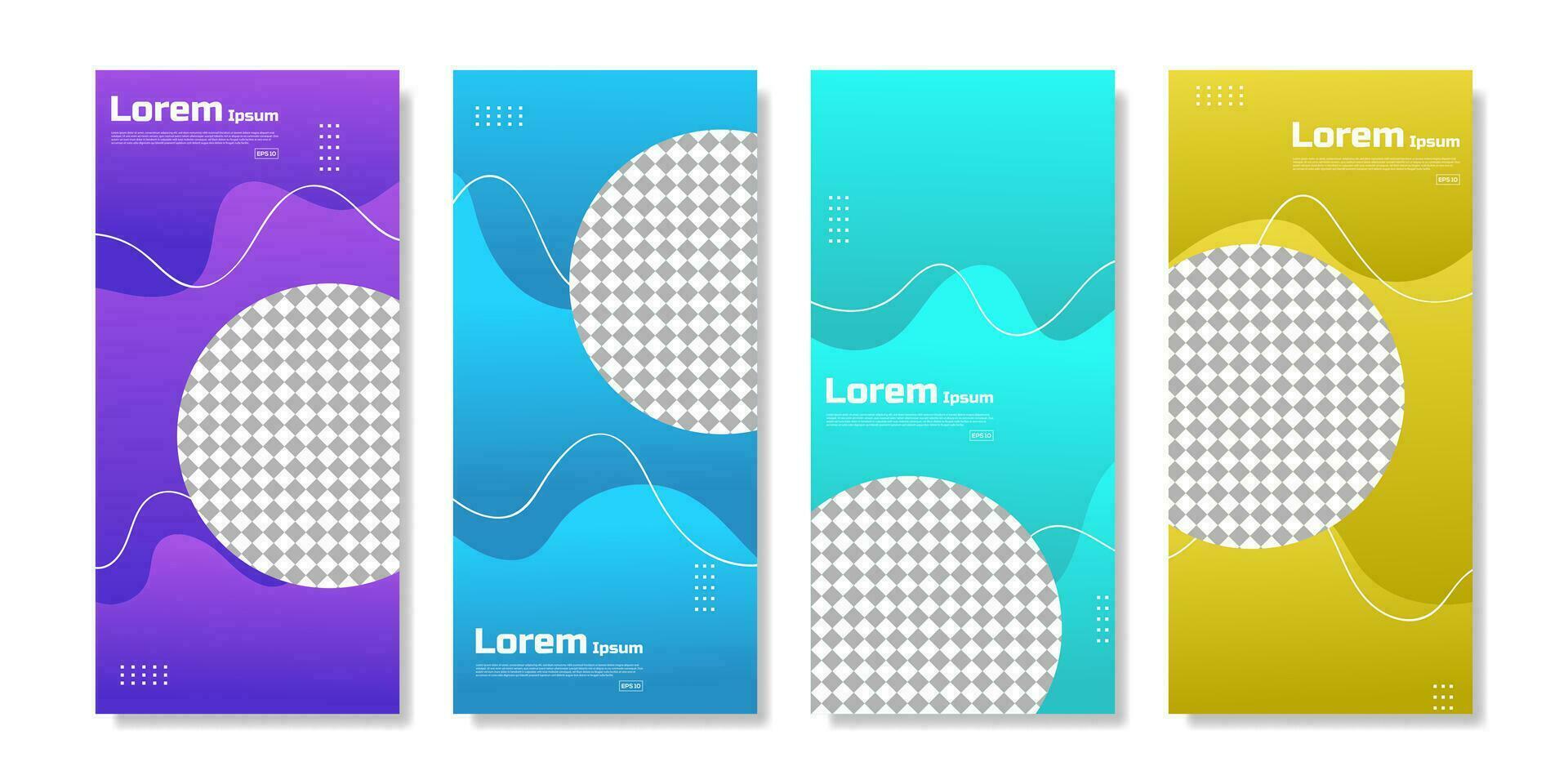 Business presentation banner template vector with geometric gradient color shapes