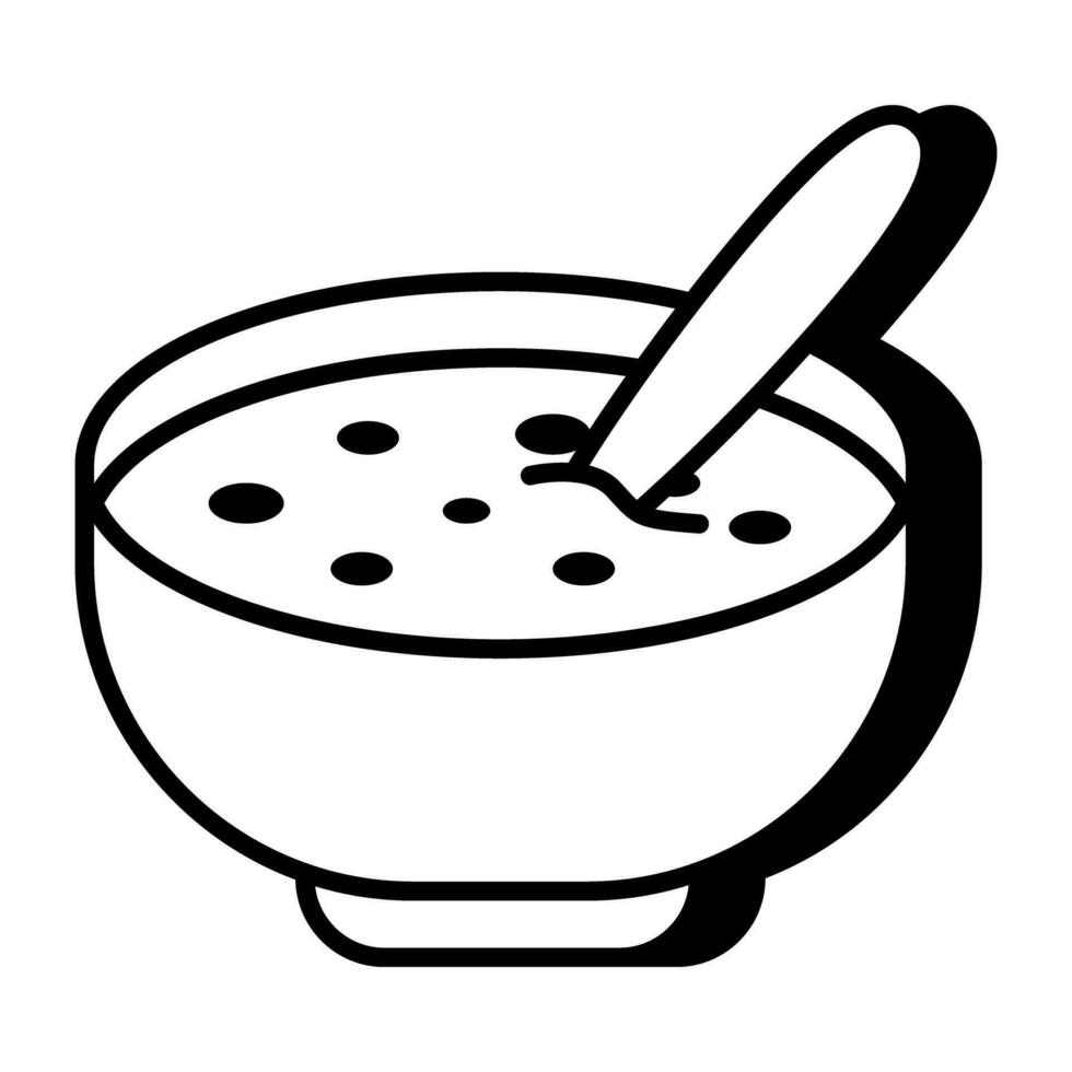 Soup bowl icon in trendy design vector