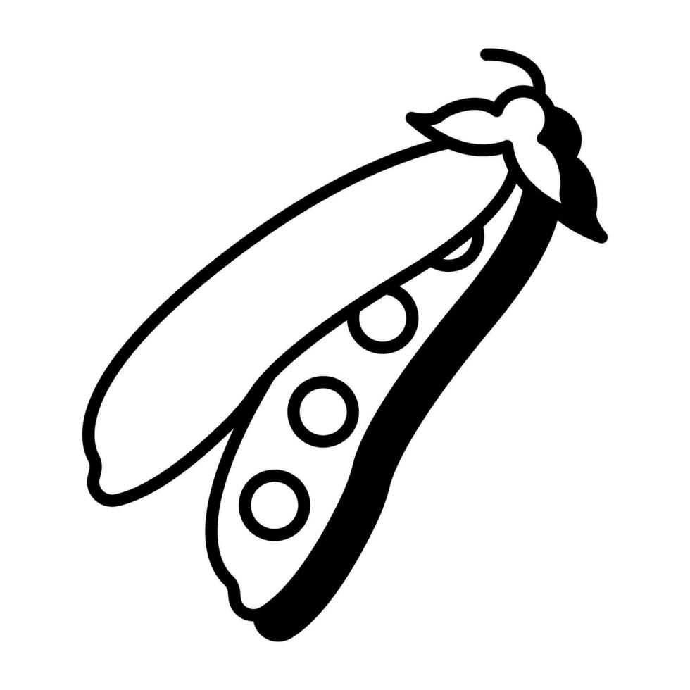 Trendy vector design of peas