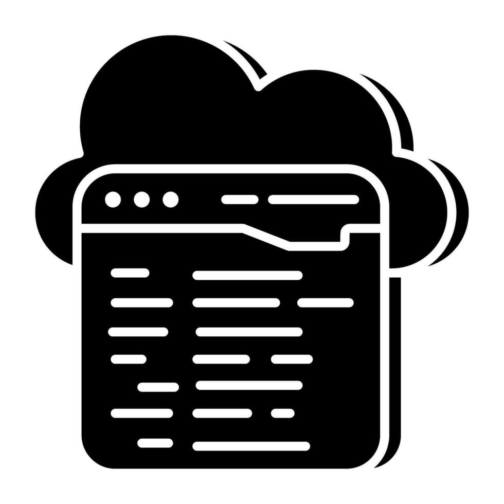Unique design icon of cloud source code vector