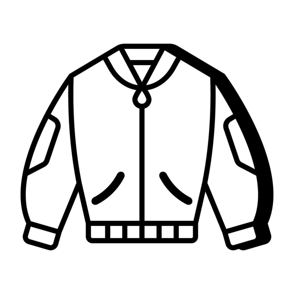 An icon design of bomber jacket vector