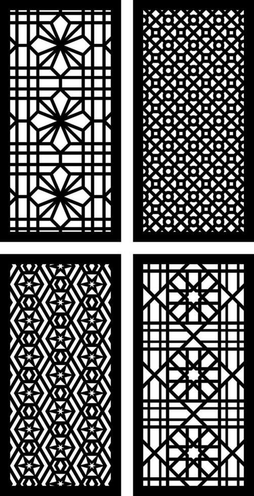 Simple Vector Pattern for Laser Cutting, Decoration, and Ornament. Metal design, wood carving, vector