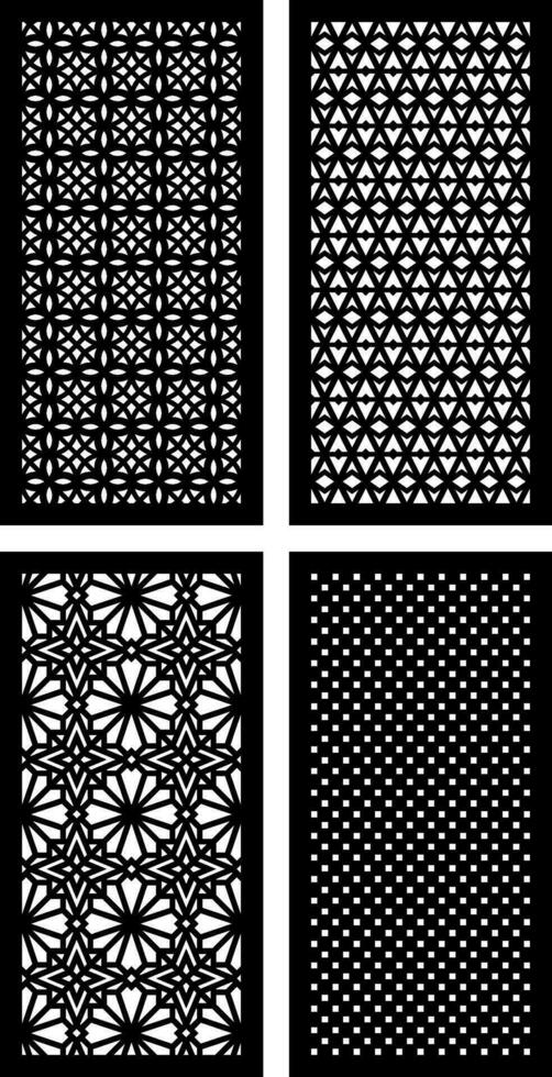 Simple Vector Pattern for Laser Cutting, Decoration, and Ornament. Metal design, wood carving, vector