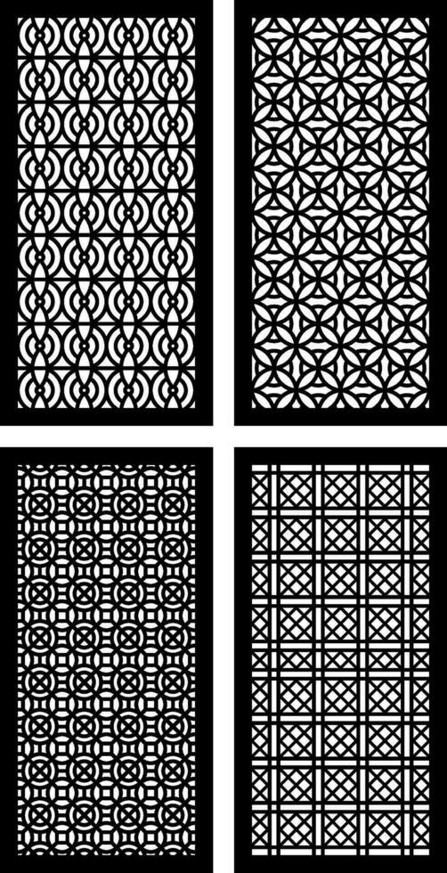 Simple Vector Pattern for Laser Cutting, Decoration, and Ornament. Metal design, wood carving, vector