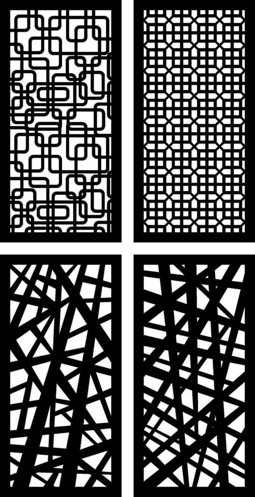 Simple Vector Pattern for Laser Cutting, Decoration, and Ornament. Metal design, wood carving, vector