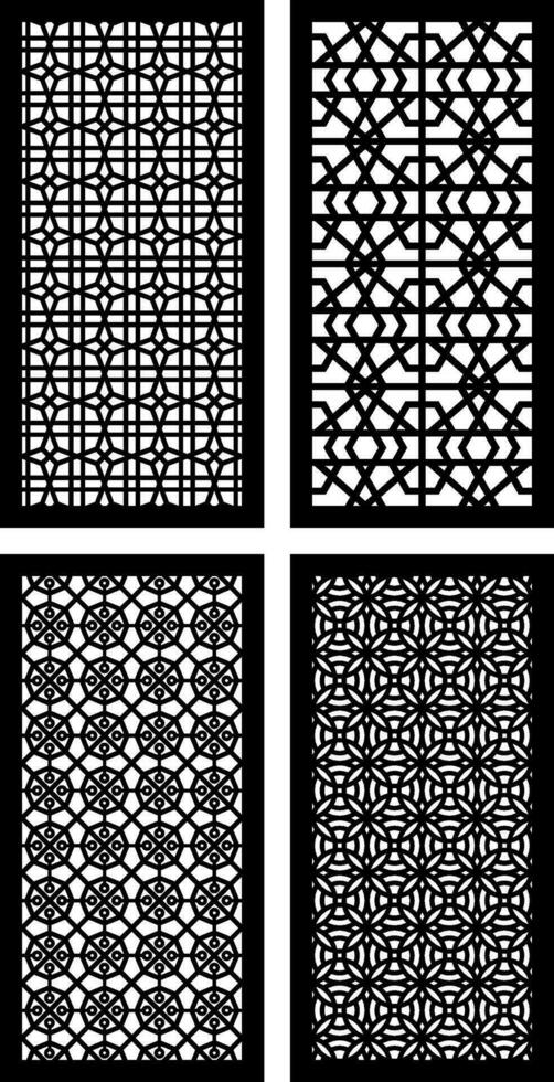 Simple Vector Pattern for Laser Cutting, Decoration, and Ornament. Metal design, wood carving, vector