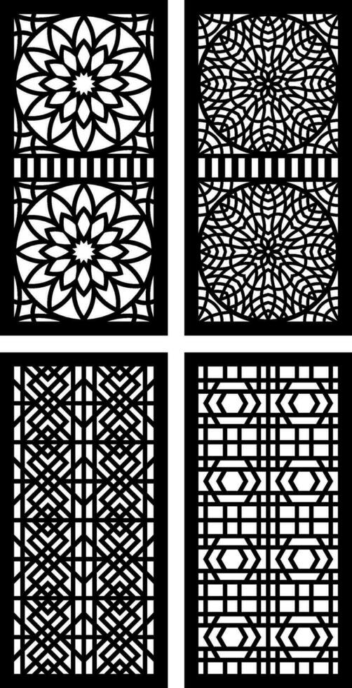 Simple Vector Pattern for Laser Cutting, Decoration, and Ornament. Metal design, wood carving, vector