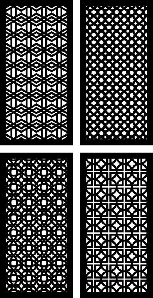 Simple Vector Pattern for Laser Cutting, Decoration, and Ornament. Metal design, wood carving, vector