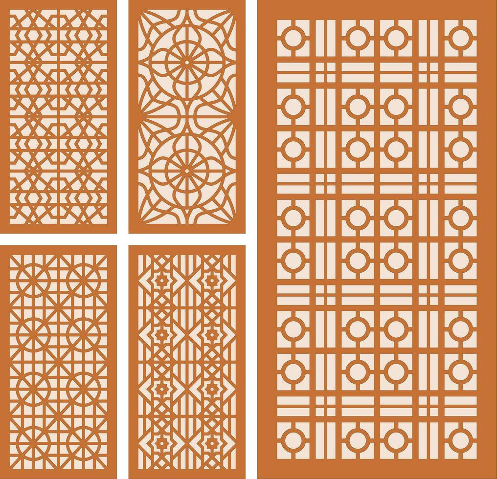 Simple Vector Pattern for Laser Cutting, Decoration, and Ornament. Metal design, wood carving, vector