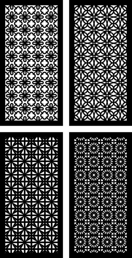 Simple Vector Pattern for Laser Cutting, Decoration, and Ornament. Metal design, wood carving, vector