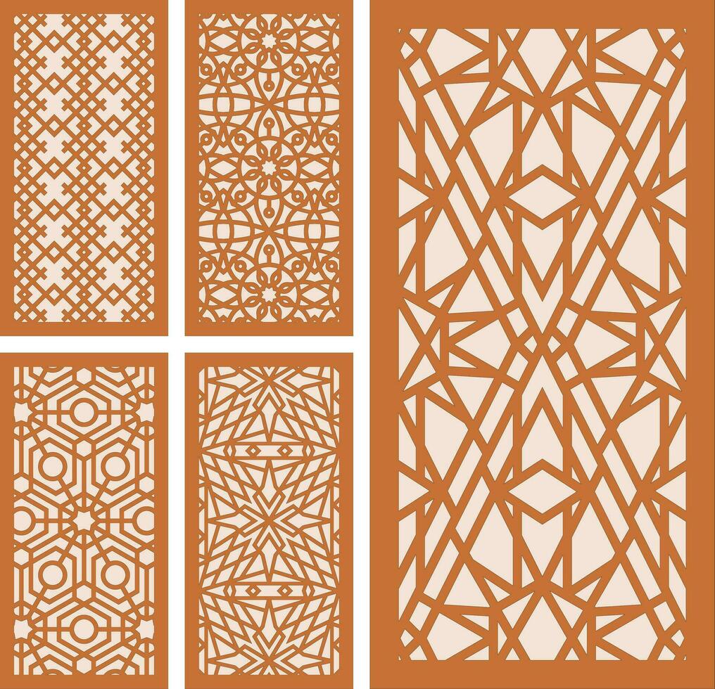 Simple Vector Pattern for Laser Cutting, Decoration, and Ornament. Metal design, wood carving, vector