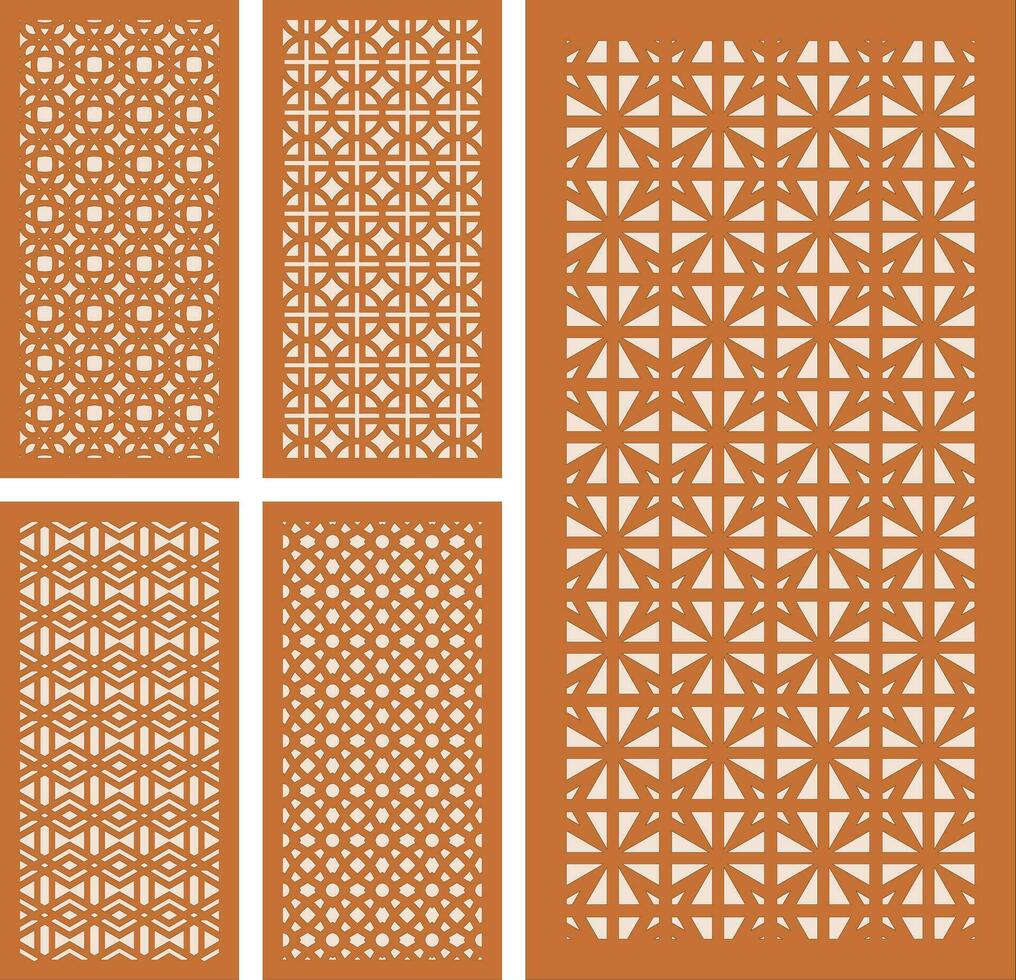 Simple Vector Pattern for Laser Cutting, Decoration, and Ornament. Metal design, wood carving, vector