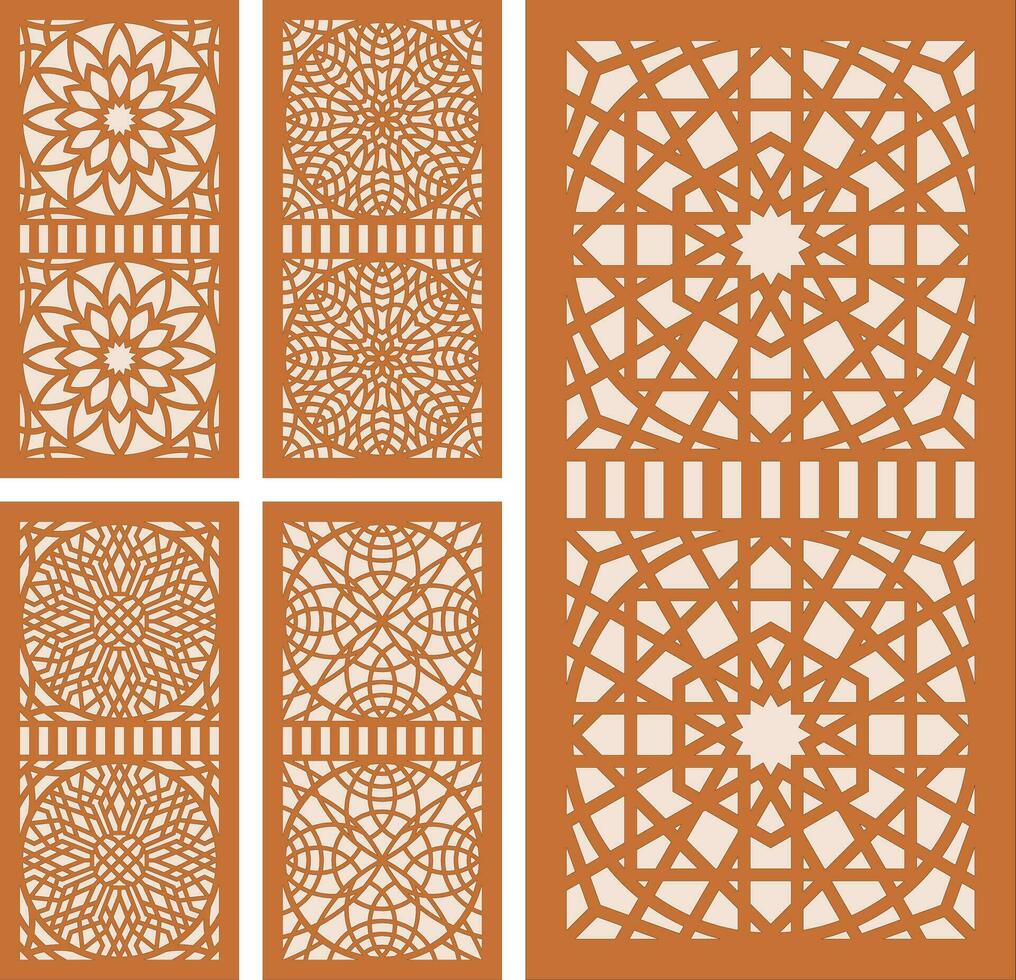 Simple Vector Pattern for Laser Cutting, Decoration, and Ornament. Metal design, wood carving, vector