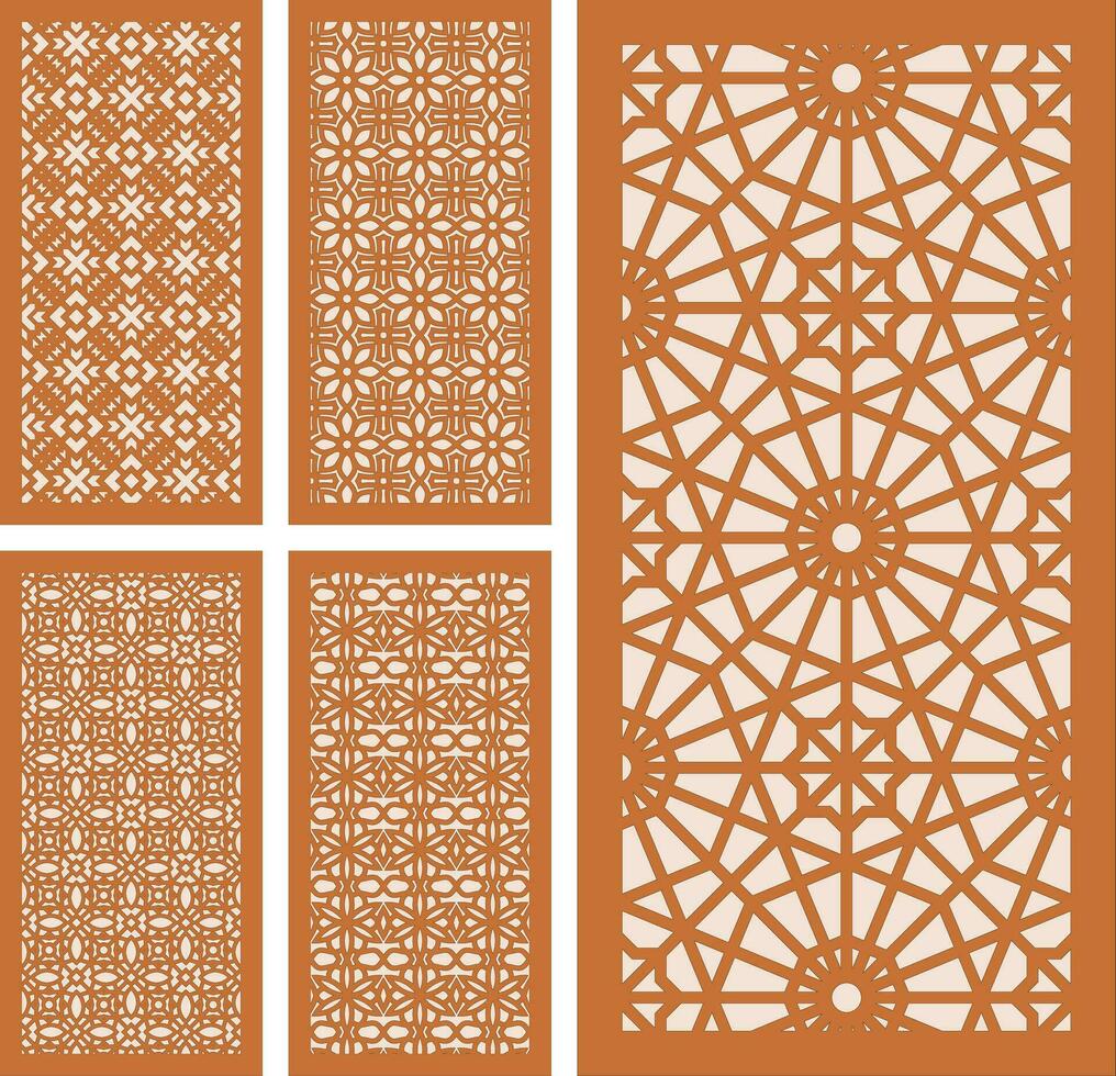 Simple Vector Pattern for Laser Cutting, Decoration, and Ornament. Metal design, wood carving, vector