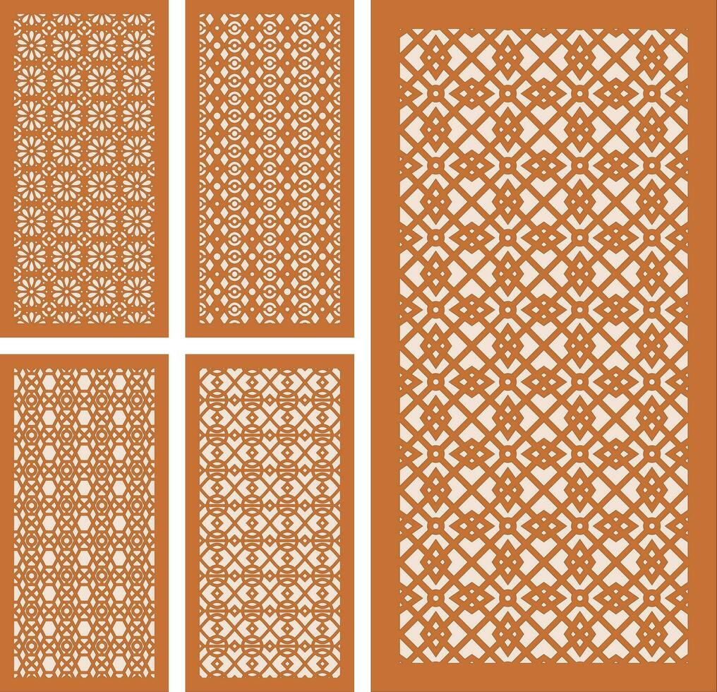Simple Vector Pattern for Laser Cutting, Decoration, and Ornament. Metal design, wood carving, vector
