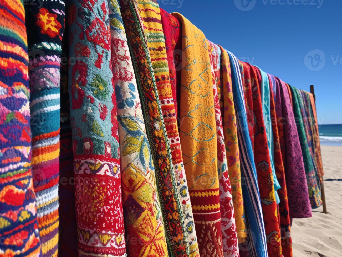 Summer Bliss - A Colorful Beach Towel Display - photo