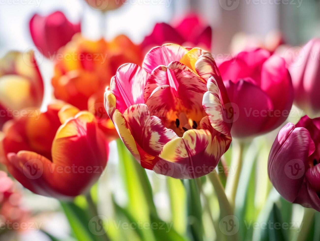 The Intricate Details of Tulip Petals - A Stunning Close-Up Shot - photo