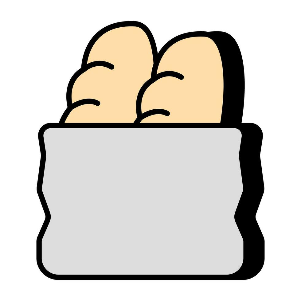 Trendy design icon of loaf breads vector