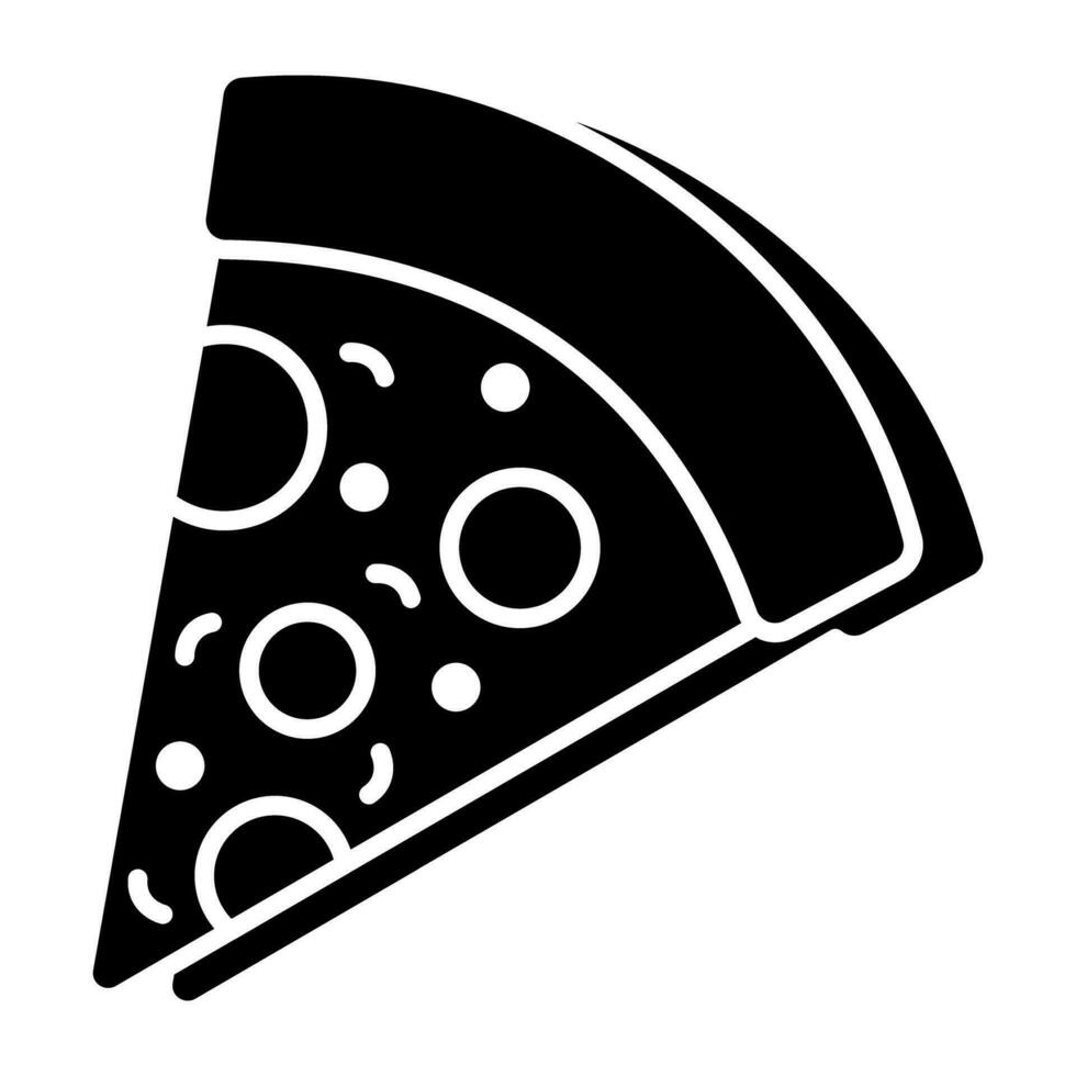 Editable design icon of pizza slice vector