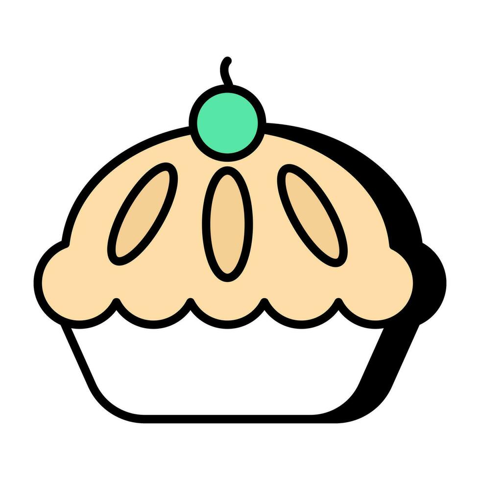 muffin de icono de descarga premium vector