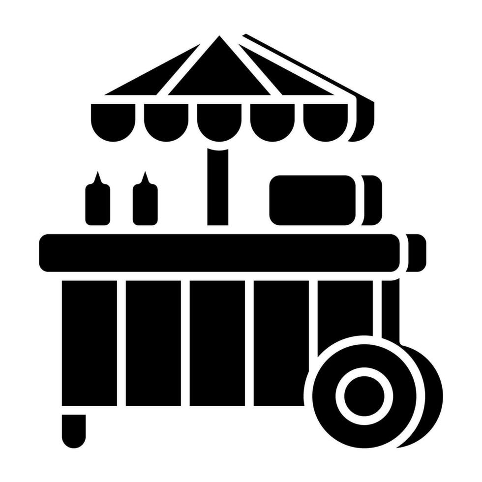 An icon design of food cart vector