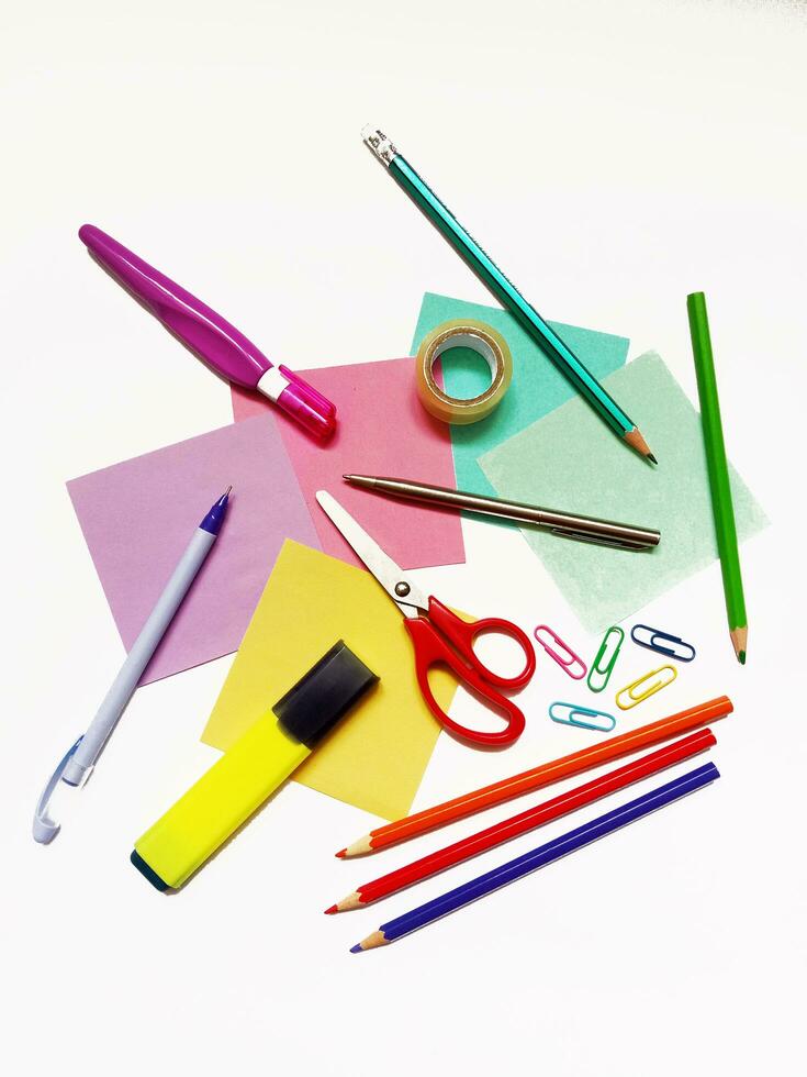 stationery for school and office photo