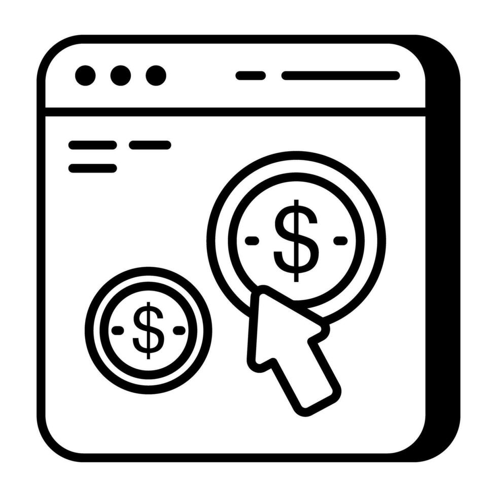 Unique design icon of ppc vector