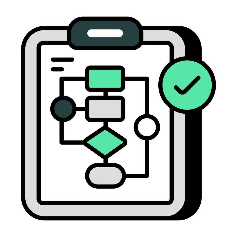 Conceptual flat design icon of web hierarchy vector