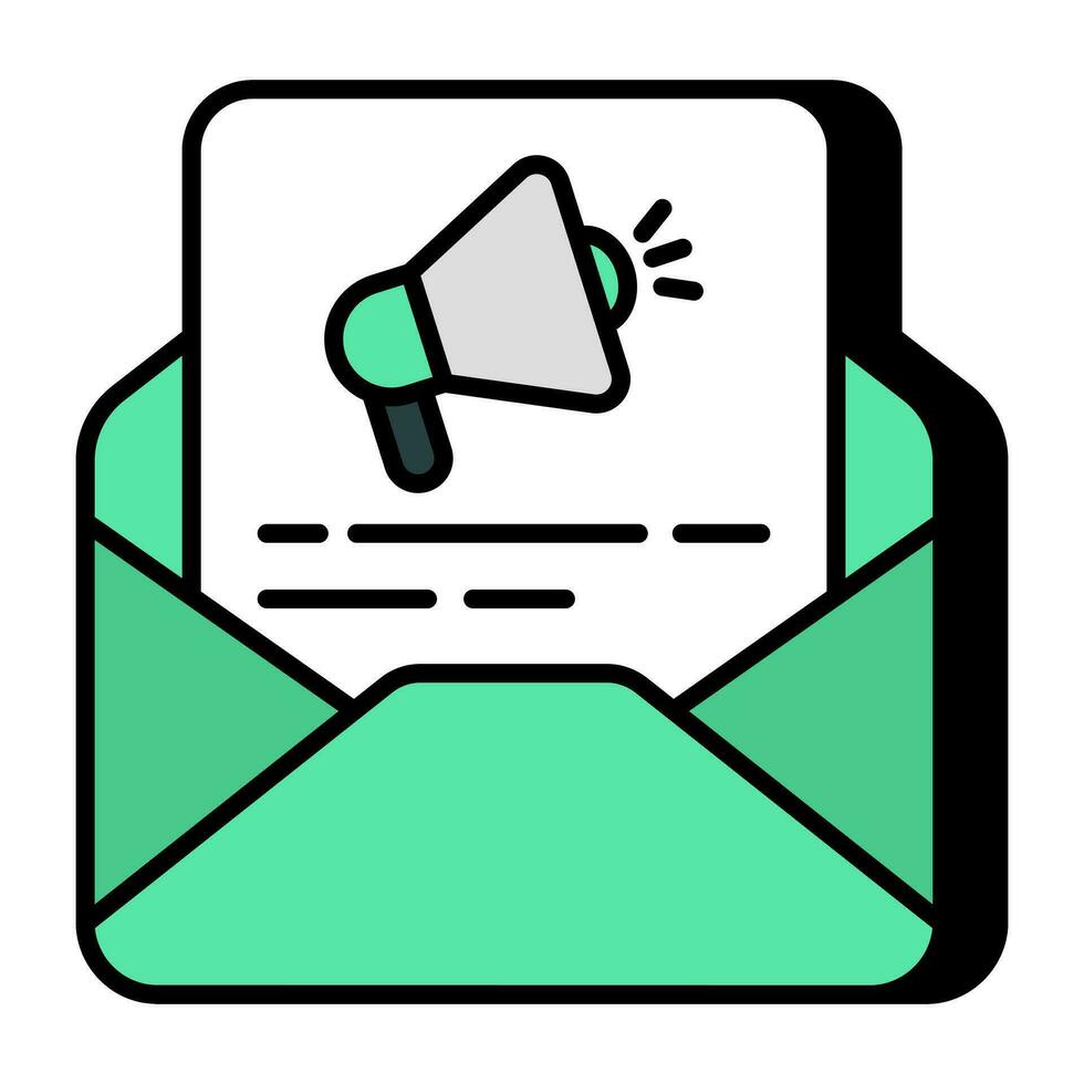 Modern design icon of mail marketing vector