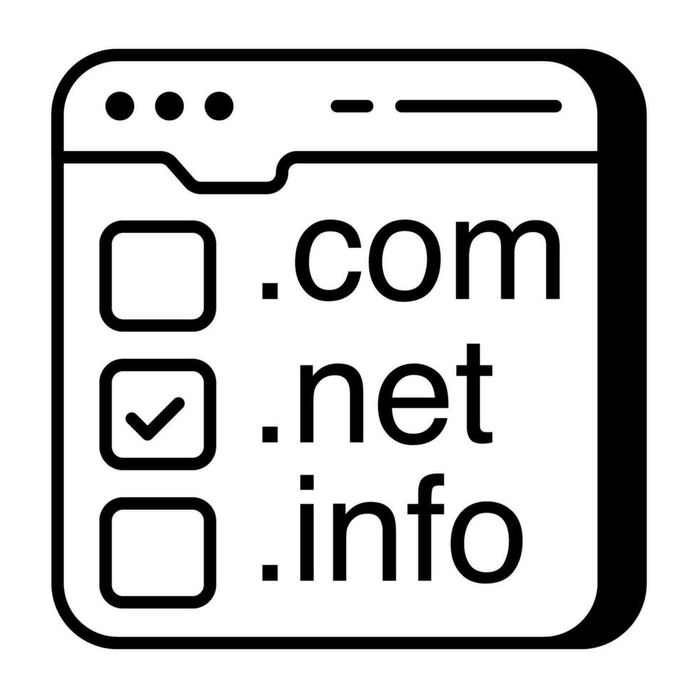 un icono diseño de web dominios vector